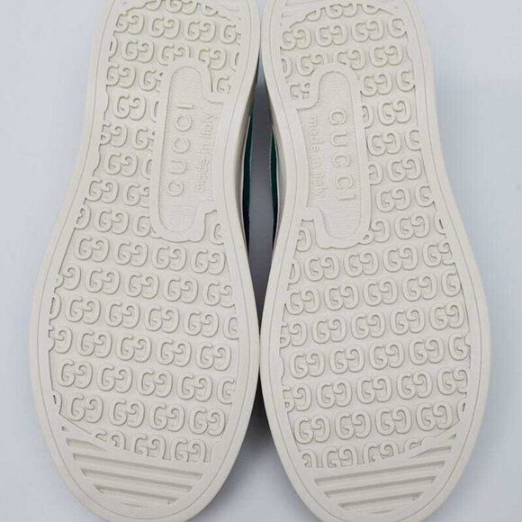 Gucci Green/Red Canvas/Rubber Low Top Sneakers Size 4.5/35 - Picture 2 of 5